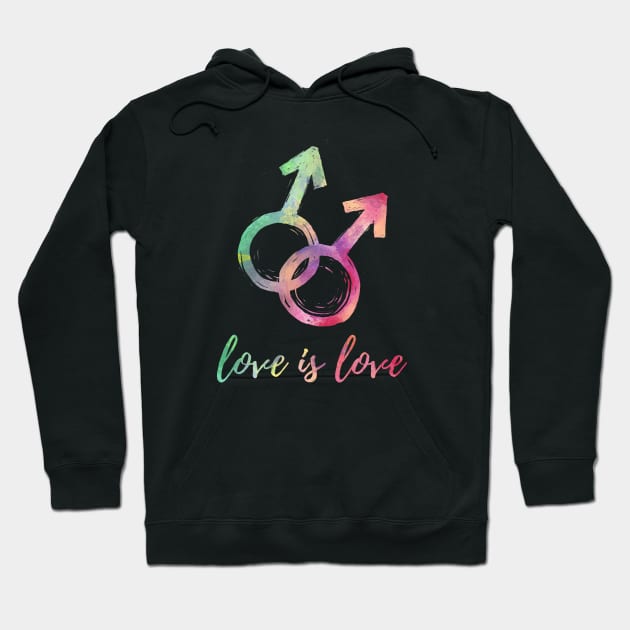 Love is Love Queer Rainbow Hoodie by IllustratedActivist